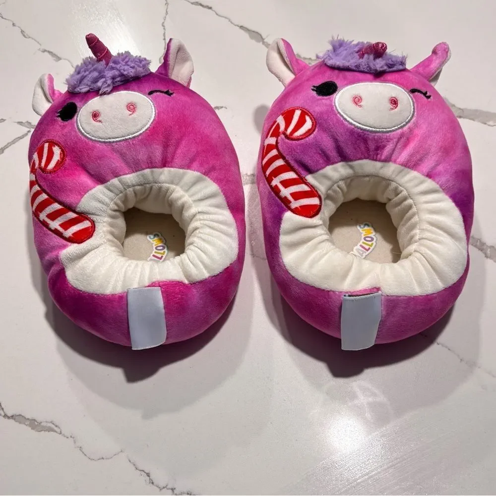 Squishmallows | Girls Plush Slippers Unicorn Pink Purple Tie dye Size 13/1